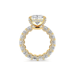 12 CT Radiant-Cut Lab-Grown Diamond 14KT Gold Ring