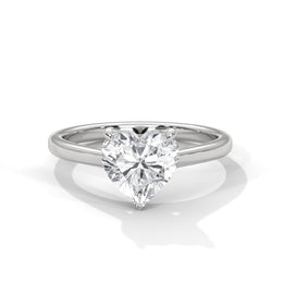 1.50CT Heart Lab Grown Diamond Cathedral Set Ring
