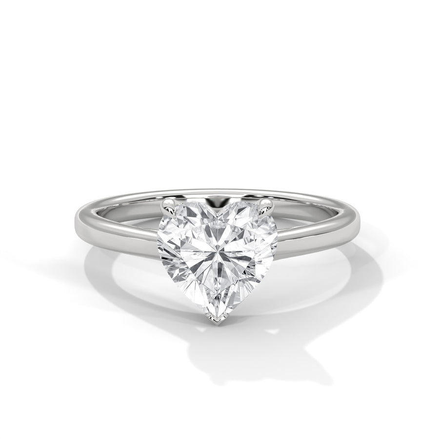 1.50CT Heart Lab Grown Diamond Cathedral Set Ring
