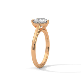 1.50CT Heart Lab Grown Diamond Cathedral Set Ring