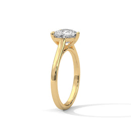1.50CT Heart Lab Grown Diamond Cathedral Set Ring
