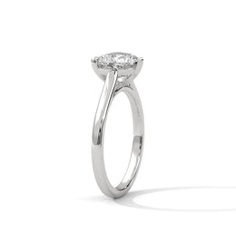 1.50CT Heart Lab Grown Diamond Cathedral Set Ring