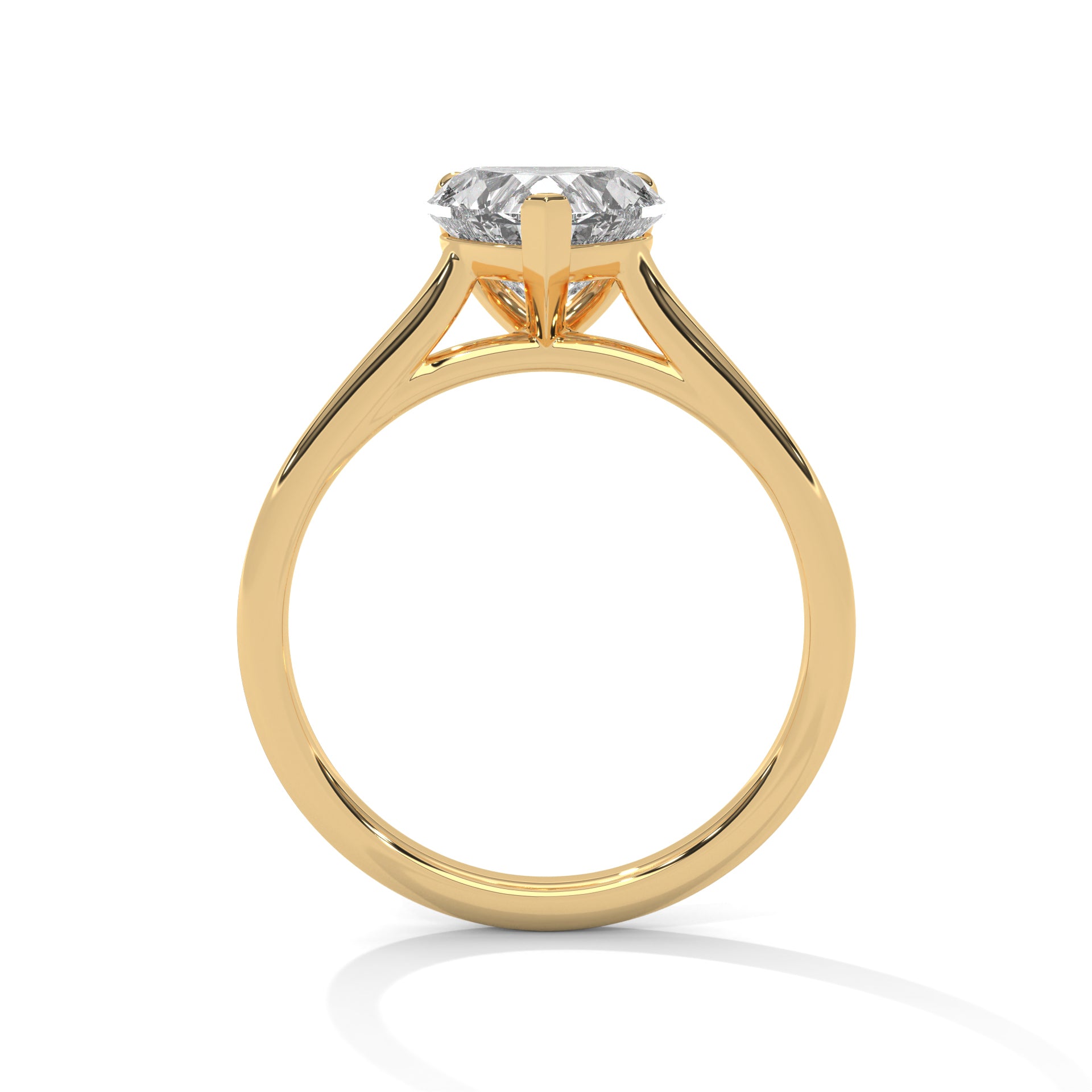 1.50CT Heart Lab Grown Diamond Cathedral Set Ring
