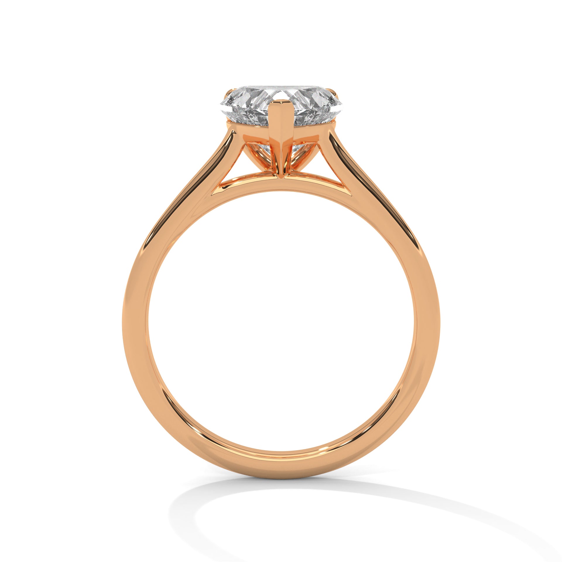 1.50CT Heart Lab Grown Diamond Cathedral Set Ring