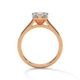 1.50CT Heart Lab Grown Diamond Cathedral Set Ring