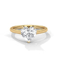 1.50CT Heart Lab Grown Diamond Cathedral Set Ring