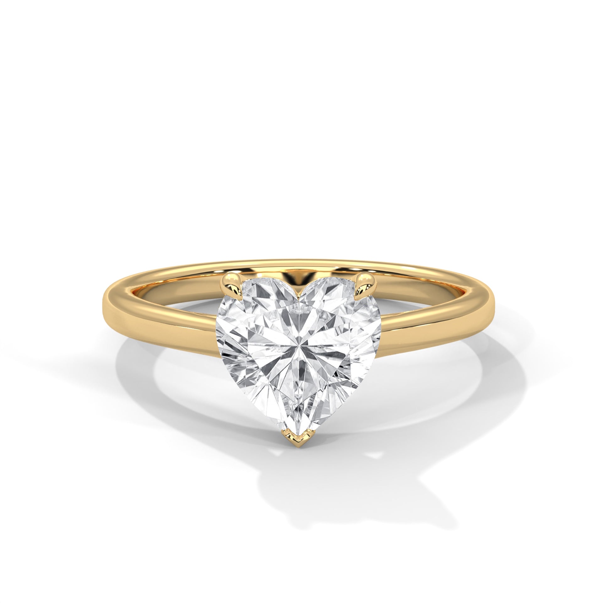 1.50CT Heart Lab Grown Diamond Cathedral Set Ring