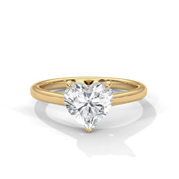 1.50CT Heart Lab Grown Diamond Cathedral Set Ring