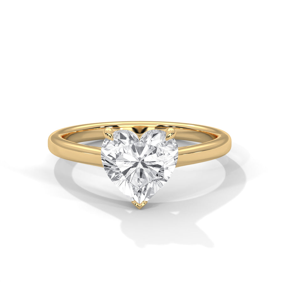 1.50CT Heart Lab Grown Diamond Cathedral Set Ring