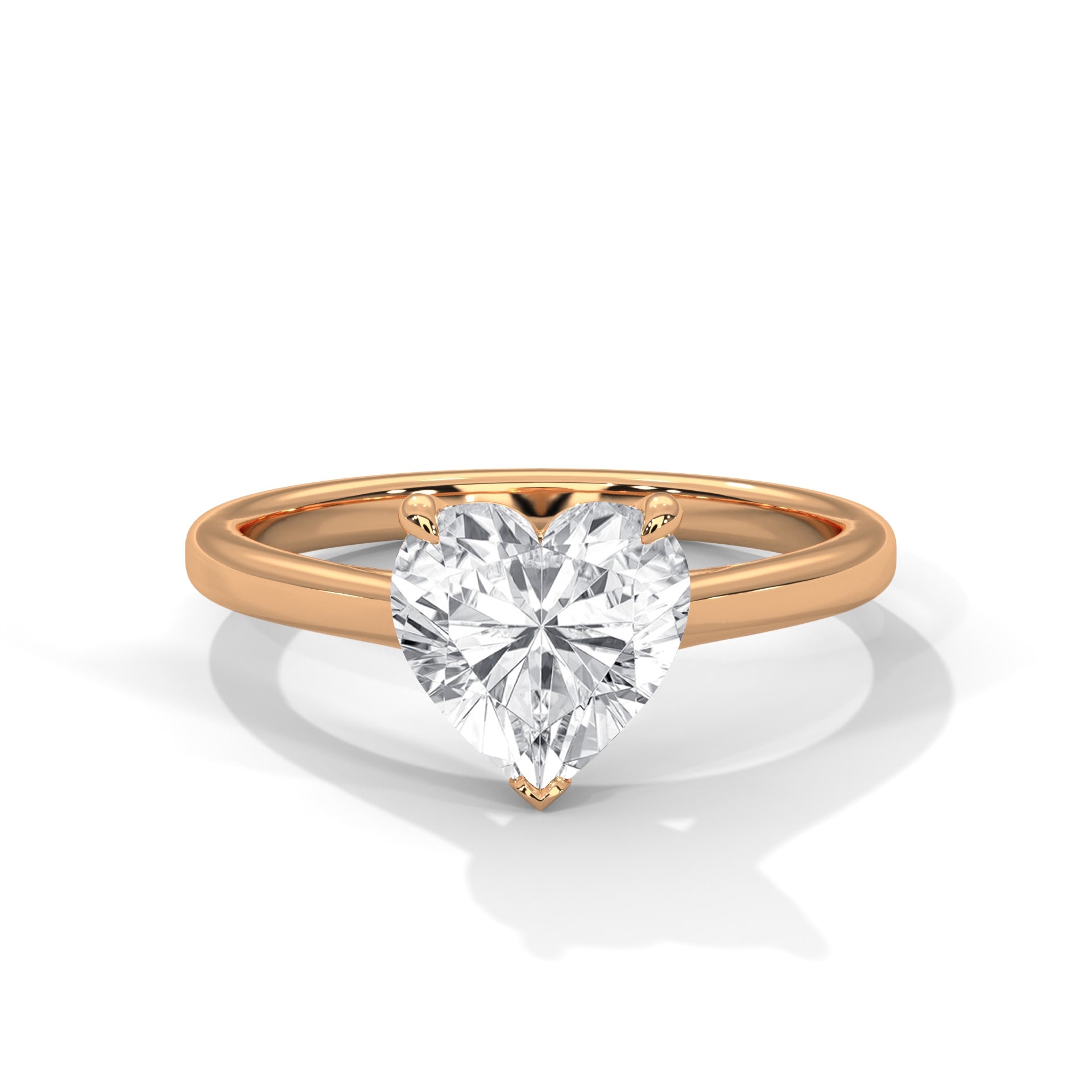 1.50CT Heart Lab Grown Diamond Cathedral Set Ring