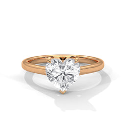 1.50CT Heart Lab Grown Diamond Cathedral Set Ring