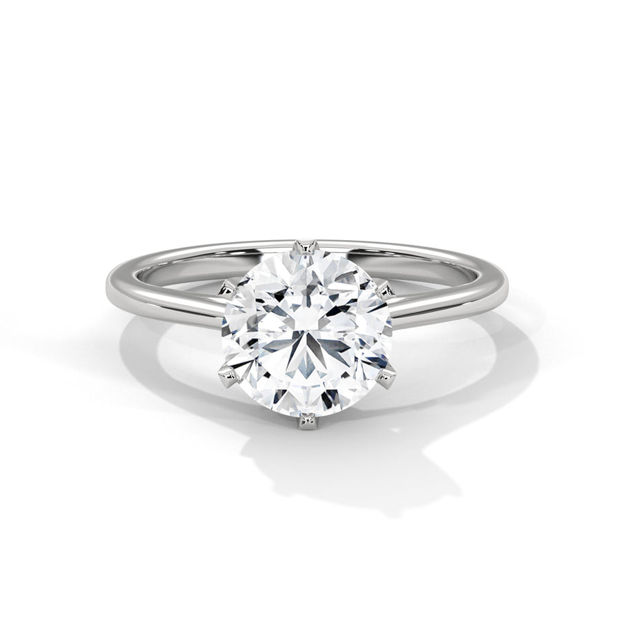 1.50CT Round Cut Lab Grown DIamond Cathedral Set Ring