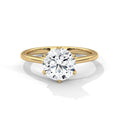 1.50CT Round Cut Lab Grown DIamond Cathedral Set Ring