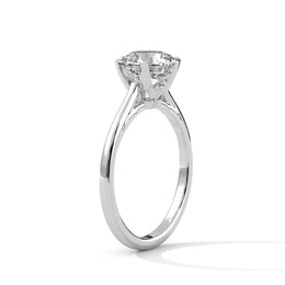 1.50CT Round Cut Lab Grown DIamond Cathedral Set Ring