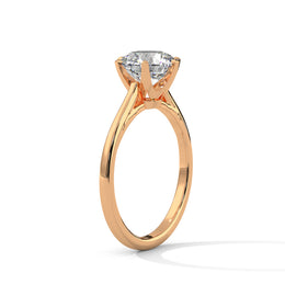 1.50CT Round Cut Lab Grown DIamond Cathedral Set Ring