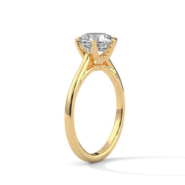 1.50CT Round Cut Lab Grown DIamond Cathedral Set Ring