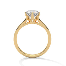 1.50CT Round Cut Lab Grown DIamond Cathedral Set Ring