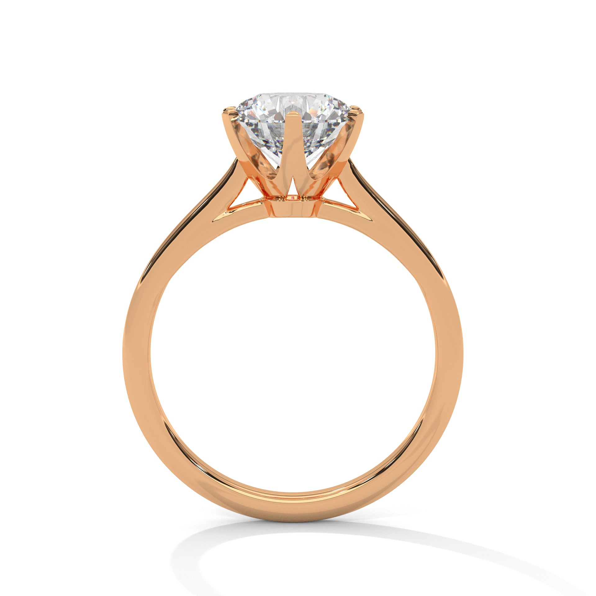 1.50CT Round Cut Lab Grown DIamond Cathedral Set Ring