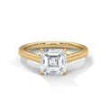 1.50CT Asscher Cut Lab Grown DIamond Cathedral Set Ring