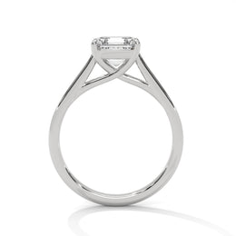1.50CT Asscher Cut Lab Grown DIamond Cathedral Set Ring