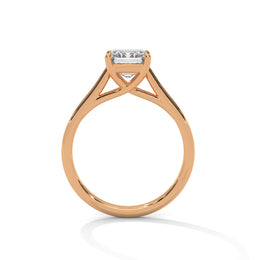 1.50CT Radiant Lab Grown Diamond Cathedral Set Ring