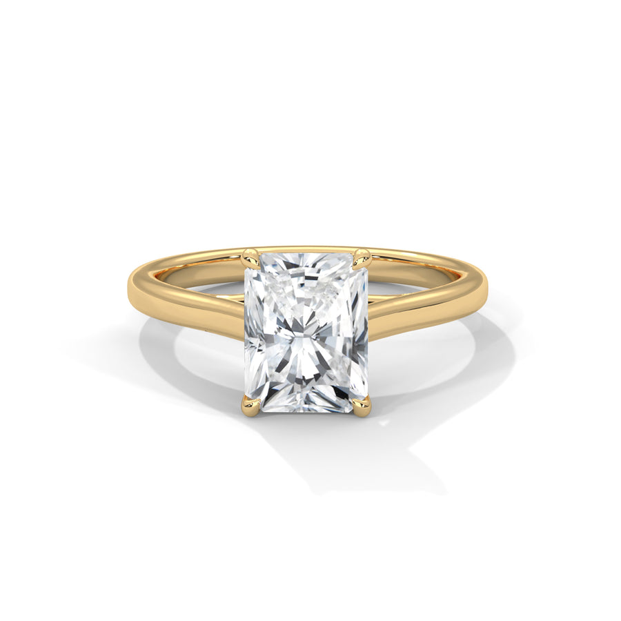 1.50CT Radiant Lab Grown Diamond Cathedral Set Ring
