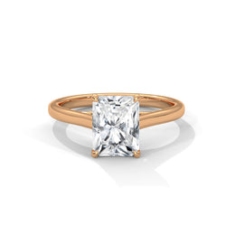 1.50CT Radiant Lab Grown Diamond Cathedral Set Ring