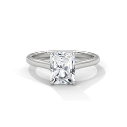 1.50CT Radiant Lab Grown Diamond Cathedral Set Ring