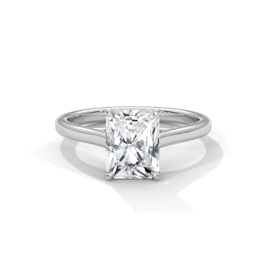 1.50CT Radiant Lab Grown Diamond Cathedral Set Ring