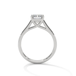 1.50CT Radiant Lab Grown Diamond Cathedral Set Ring