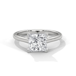 1.50CT Princess Lab Grown Diamond Cathedral Set Ring