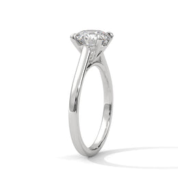 1.50CT Round Cut Lab Grown DIamond Cathedral Set Four Prong Ring