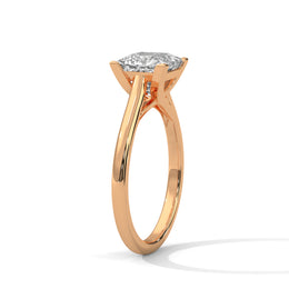 1.50CT Princess Lab Grown Diamond Cathedral Set Ring