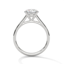 1.50CT Round Cut Lab Grown DIamond Cathedral Set Four Prong Ring