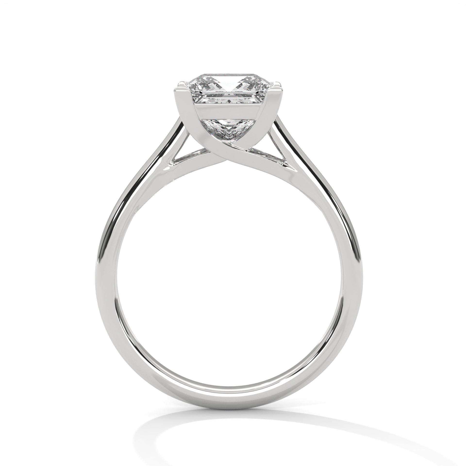 1.50CT Princess Lab Grown Diamond Cathedral Set Ring