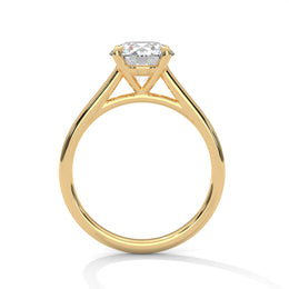 1.50CT Round Cut Lab Grown DIamond Cathedral Set Four Prong Ring