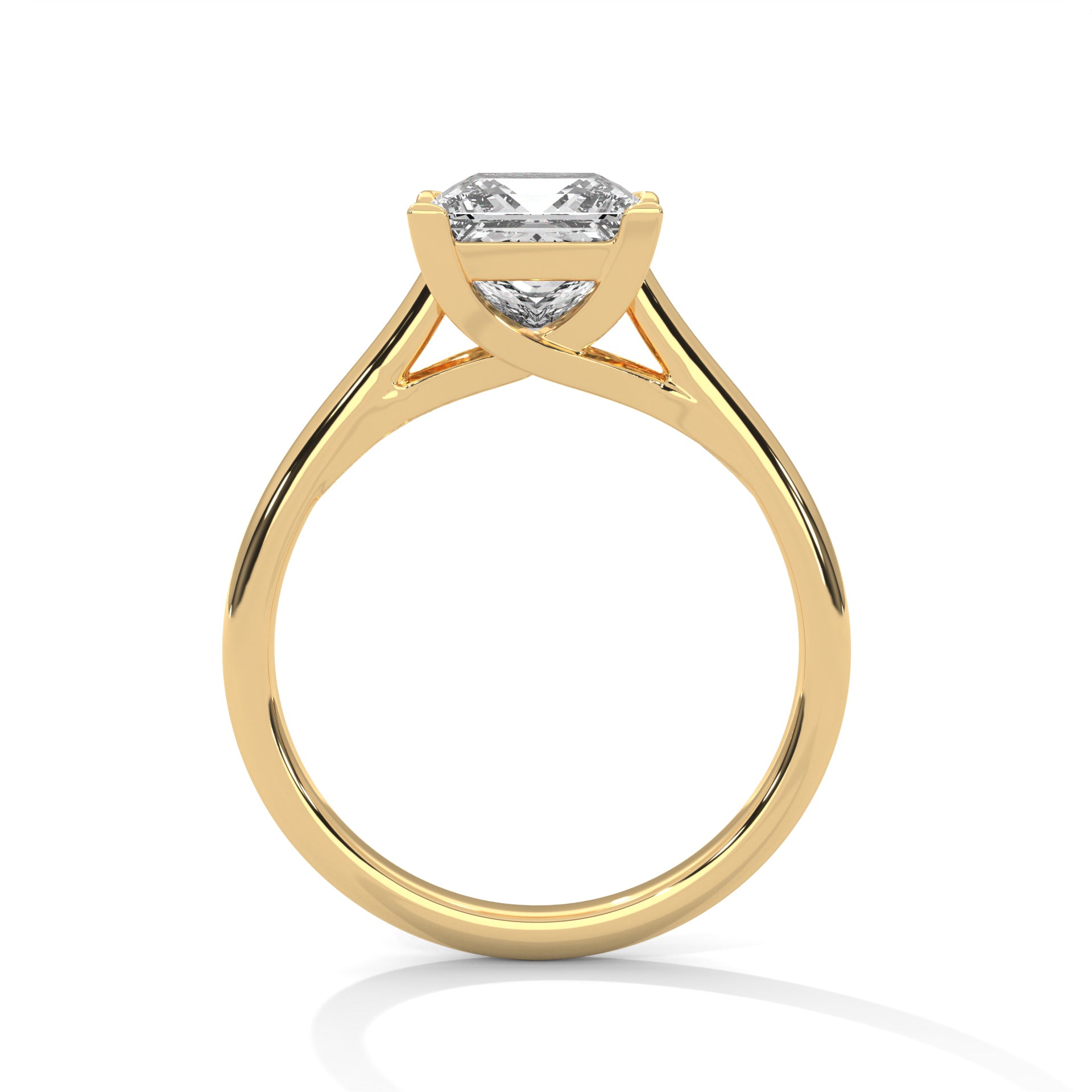 1.50CT Princess Lab Grown Diamond Cathedral Set Ring