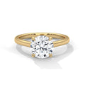 1.50CT Round Cut Lab Grown DIamond Cathedral Set Four Prong Ring