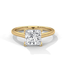 1.50CT Princess Lab Grown Diamond Cathedral Set Ring