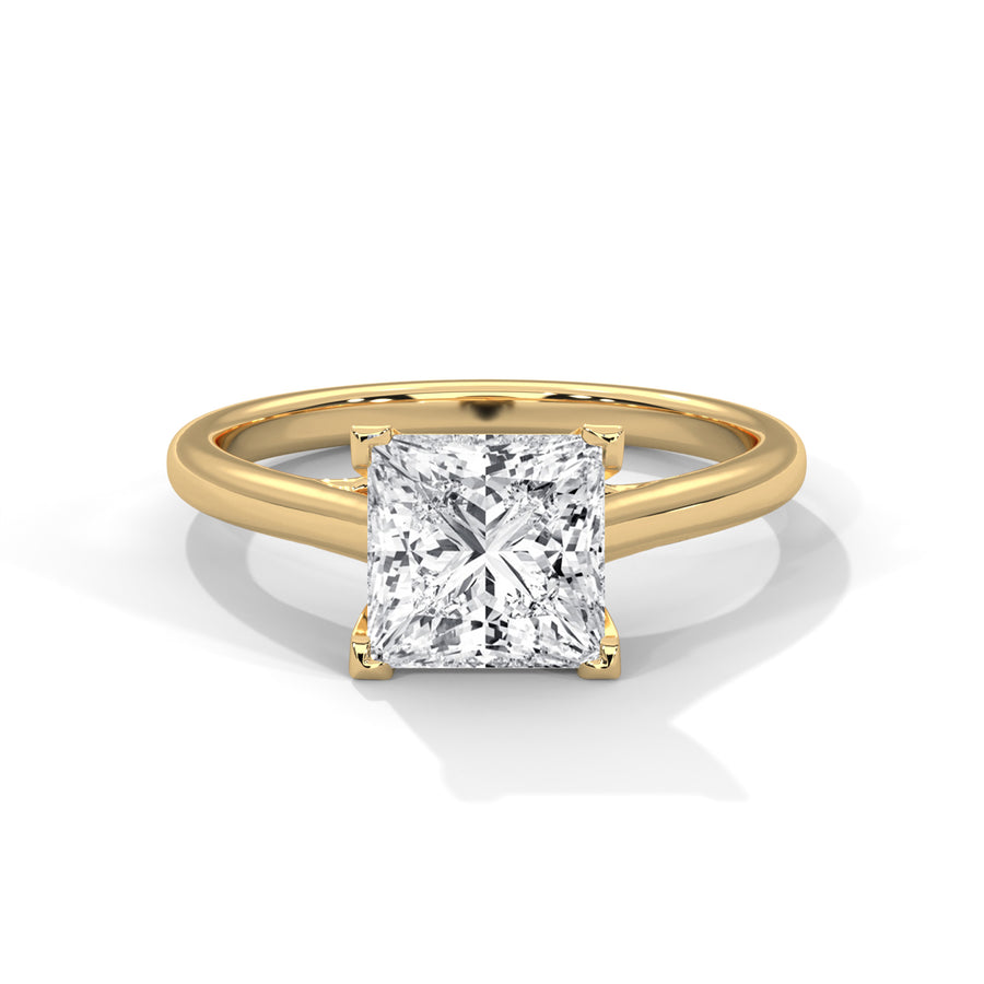 1.50CT Princess Lab Grown Diamond Cathedral Set Ring
