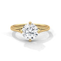 1.50CT Round Cut Lab Grown DIamond By Pass Shank To 4 Prong Ring
