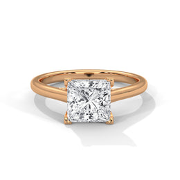 1.50CT Princess Lab Grown Diamond Cathedral Set Ring
