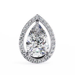 Modern Teardrop Open-Gallery Pear Cut Diamond Studs