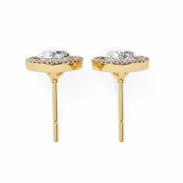 Modern Teardrop Open-Gallery Pear Cut Diamond Studs