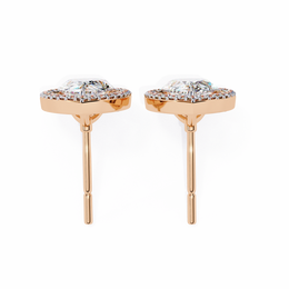 Modern Teardrop Open-Gallery Pear Cut Diamond Studs