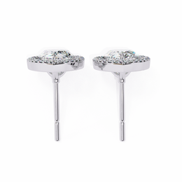 Modern Teardrop Open-Gallery Pear Cut Diamond Studs