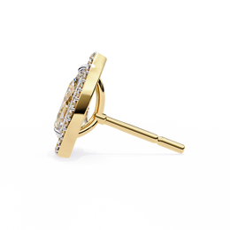 Modern Teardrop Open-Gallery Pear Cut Diamond Studs