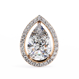 Modern Teardrop Open-Gallery Pear Cut Diamond Studs