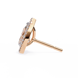 Modern Teardrop Open-Gallery Pear Cut Diamond Studs