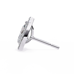 Modern Teardrop Open-Gallery Pear Cut Diamond Studs